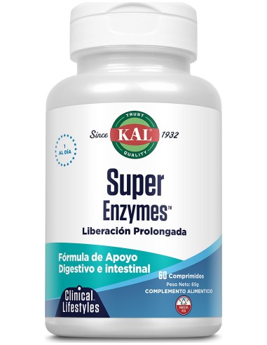 Kal Super Enzymes Accion Prolongada 60Comp