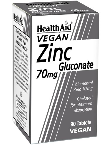 Healthaid Gluconato De Zinc 70 Mg 90 Comprimidos