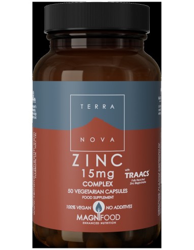 Terranova Zinc 15 Mg Complex 50 Cápsulas