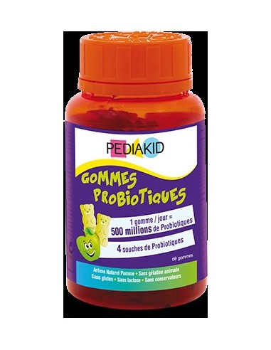 Pediakid 60 Gominolas Ositos Probioticos Manzana