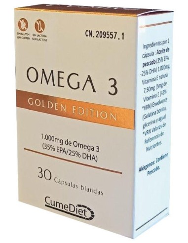 Omega 3 Golden Edition 30 Caps Blandas