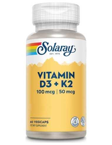 Solaray Vitamina D3 + K2 60Caps