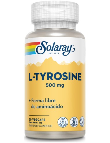 Solaray L-Tirosina 500 Mg 50Caps