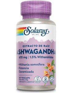 Solaray Ayurvedic Herbs Ashwagandha 470Mg 60Caps