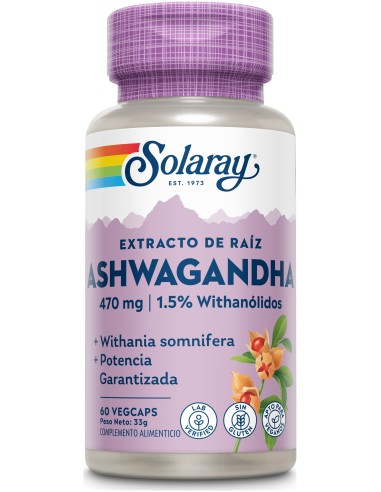 Solaray Ayurvedic Herbs Ashwagandha 470Mg 60Caps