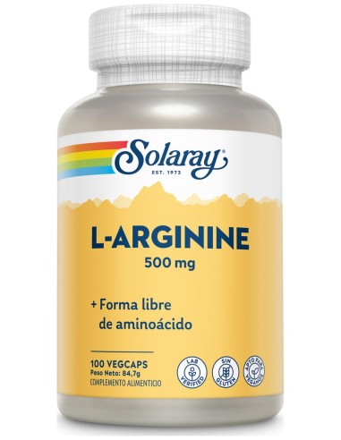 Solaray L Arginine 500Mg 100Caps