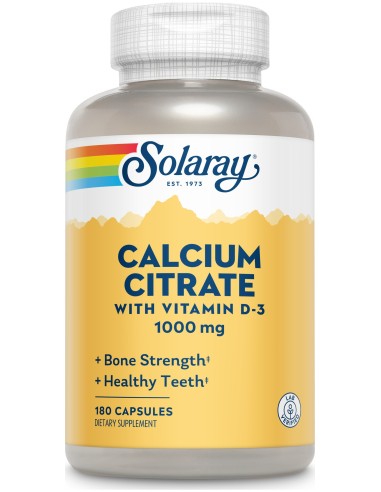 Solaray Citrato De Calcio 1000Mg Con Vitamina D3 90Caps