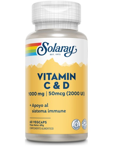 Solaray Vitamina C + D 60Caps