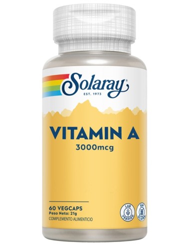 Solaray Vitamina A 3000Mcg 60Caps