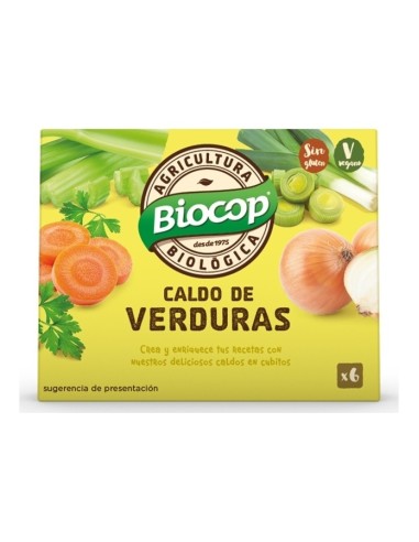 Biocop Caldo Veg. Cubitos C/Sal 6Uds 11G