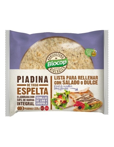 Piadina Trigo Espelta Lino Amapola  225 G