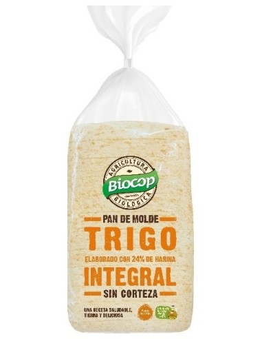 Biocop Pan Molde Trigo Integral Sin Corteza Bio 300G