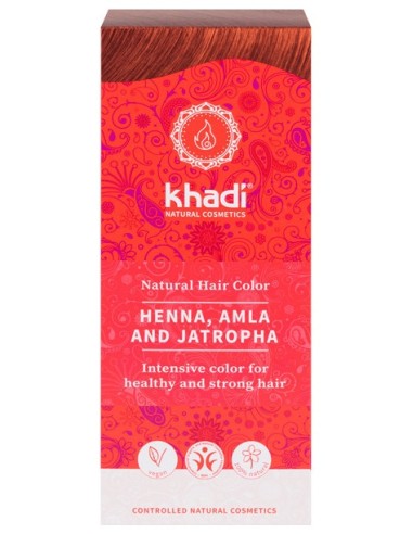 Henna Natural Con Aml Y Jatropha Rojo 100 G