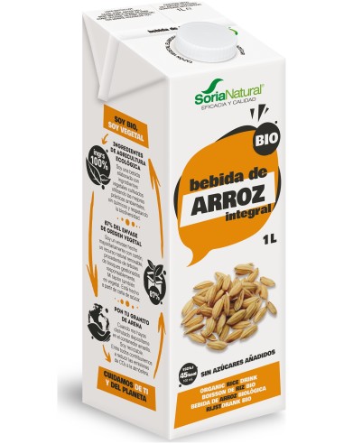 Soria Natural Bebida De Arroz Integral Eco 6X1000Ml