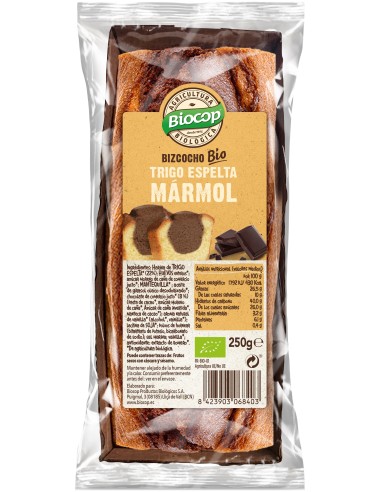 Bizcocho Marmol Espelta Biocop 250 G