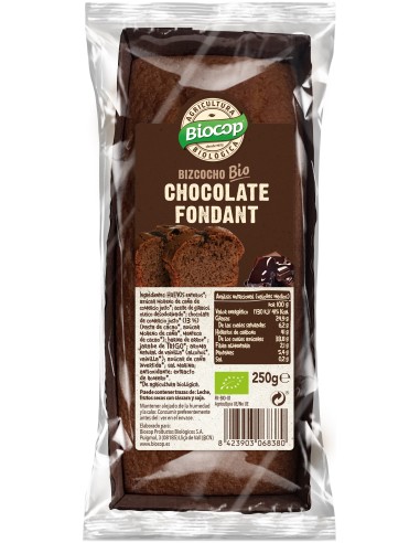 Bizcocho Chocolate Fondant Biocop 250 G