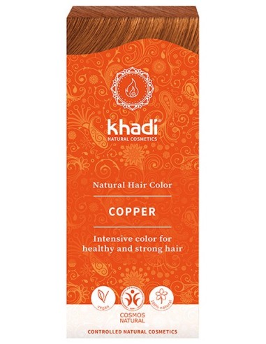 Khadi Herbal Color Cobre Brillante Rubio Y Rojizo 100G