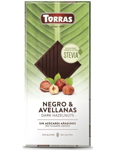 Stevia Chocolate  Negro Avellanas 125 G