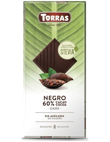 Torras Chocolate Negro 60% Con Stevia 100G