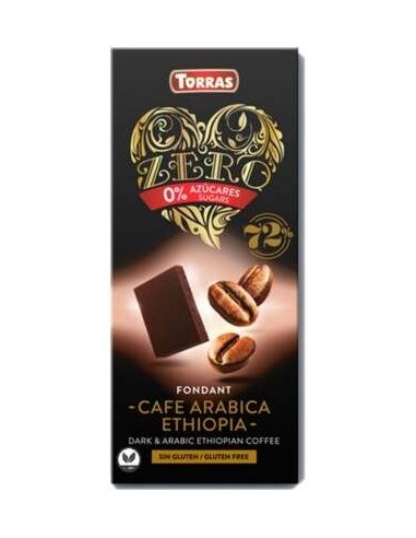 Zero Choco Negro 72 % Cacao  Cafe Arabica Etiopia