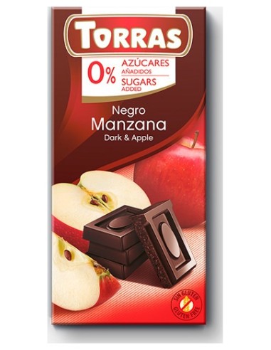 Torras Choco Negro Manzana S/G S/A 75G