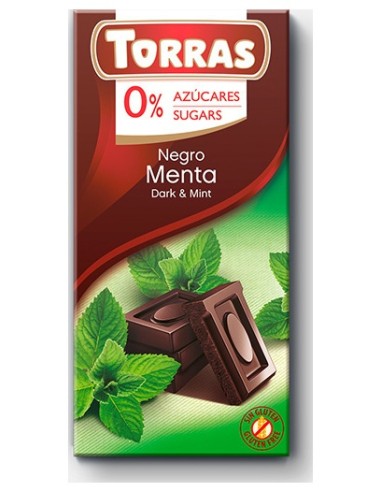 Torras Choco Negro Menta S/G S/A 75G