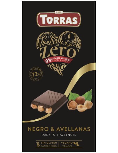 Zero Negro 72% Cacao Con Avellanas Enteras 150 G