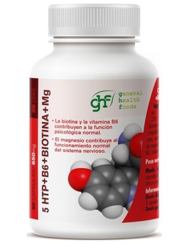 Ghf Triptófano 5Htp + B6 + Biotina + Mg 60Caps