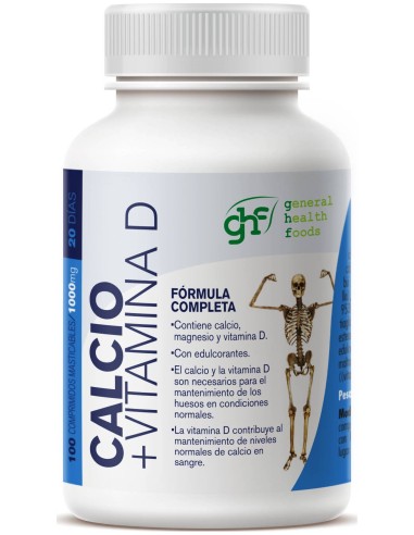 Calcio+Vitamina D 1G 100 Comp Masticables