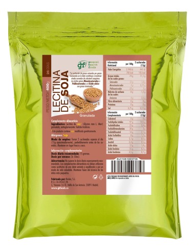 Lecitina De Soja Granulado Bolsa 400 G