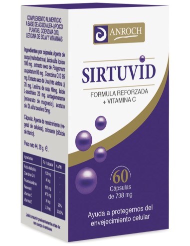 Anroch Fharma Sirtuvida 60 Cáps. 550Mg