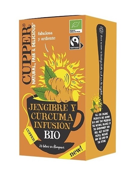 Cupper Infusion De Jengibre Y Curcuma Bio 20Uds