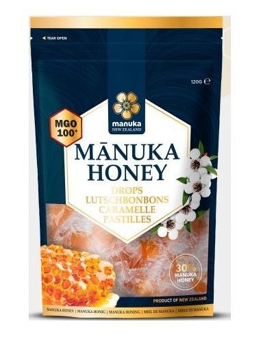 Manuka New Zealand Miel De Manuka Mgo 100+ 30% & Isomalt Caramelos 120G