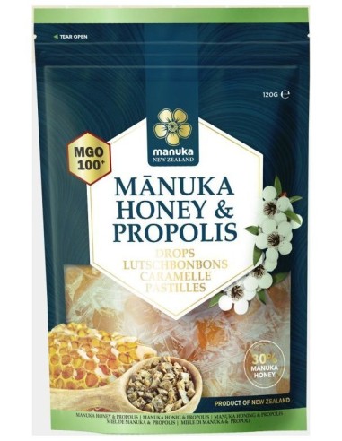 Manuka New Zealand Caramelos Mgo 100+ 30%_ Propolis & Isomalt 120G