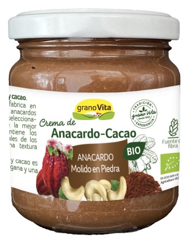 Granovita Crema De Anacardo Con Cacao Bio 175G