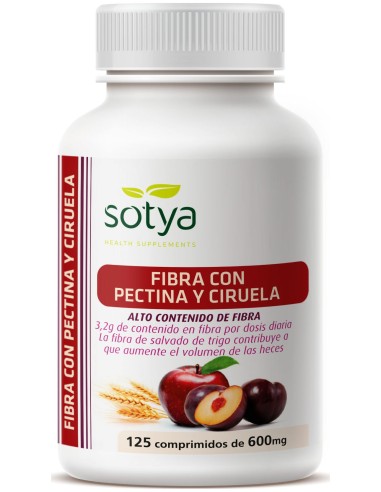 Sotya Fibra Con Ciruela Y Pectina 600Mg 125Comp