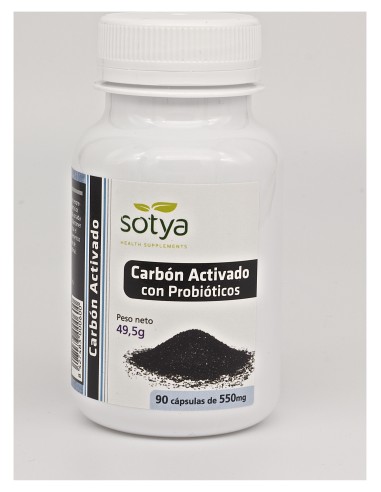 Sotya Carbón Vegetal Probiótico 550Mg 60Cáps