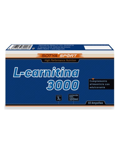 L-Carnitina 3000 Mg. Amp. Plastico 10 Uds