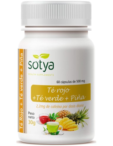 Sotya Té Rojo + Té Verde + Piña 500Mg 60Cáps