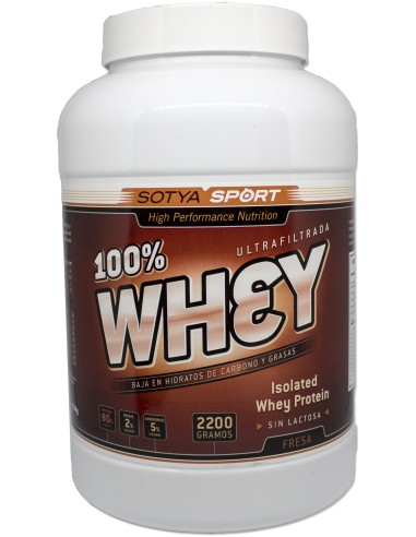 100% Whey Fresa Y Nata 2,2 Kg