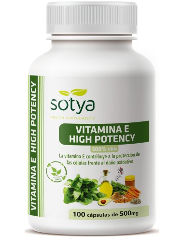 Vitamina E High Potency 500 Mg 100 Caps