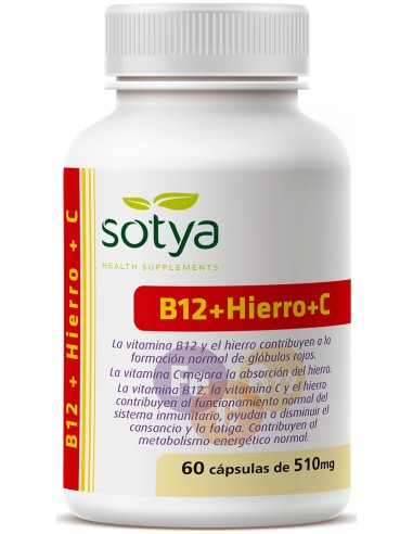 Sotya Vitamina B12 Hierro Vitamina C 60Caps