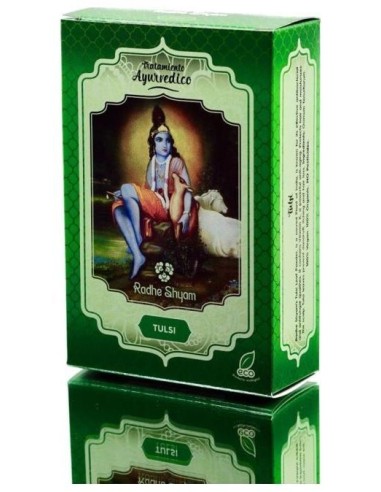 Radhe Shyam Tulsi Polvo Tratamiento Capilar Natural 100G