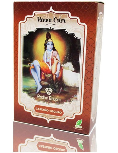 Radhe Shyam Hena Tinte Natural Castaño Oscuro Polvo 100Gr