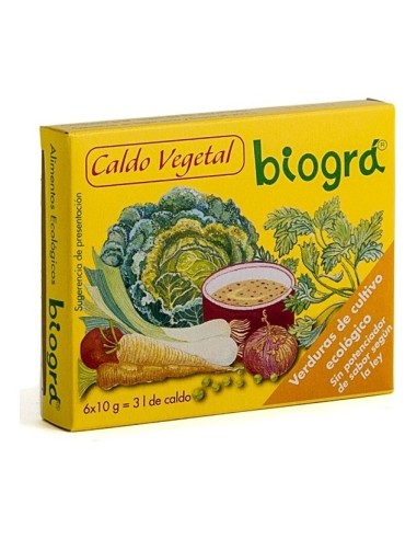 Biogra Caldo Vegetal Bio Cubitos 10G