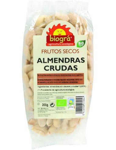 Bioga Almendra Cruda Pelada Eco 200G