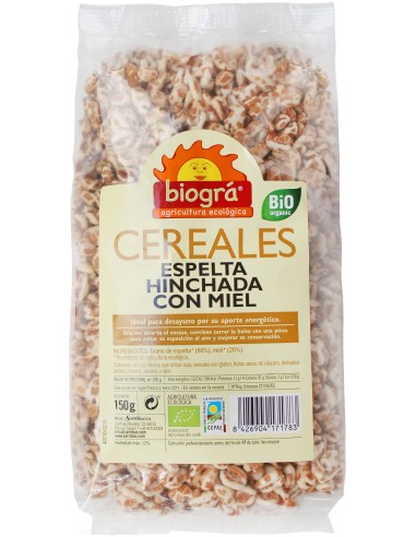 Biogra Espelta Hinchada Bio Miel 150G