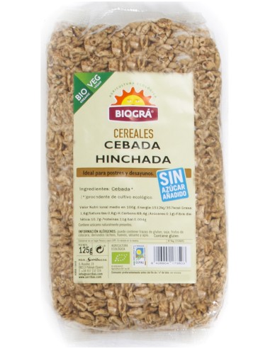 Cebada Hinchada S/Azucar Y S/Miel 125 G Biogra Bio