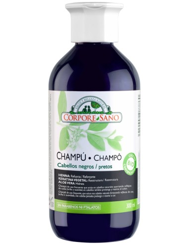 Champu Henna 300 Ml Cabellos Negros Bio