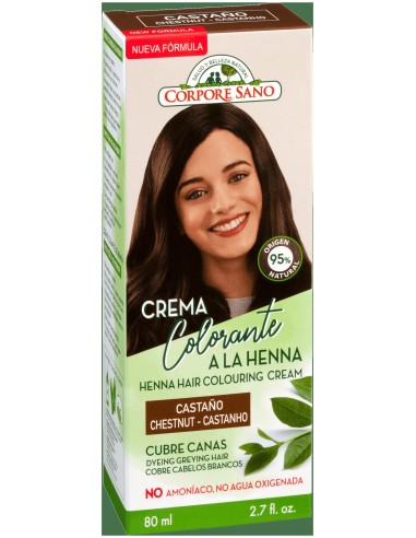 Corpore Sano Crema Colorante Cabello Castaño 80Ml